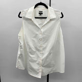 Talbots Women's Size 20WP White Solid Sleeveless Shirt