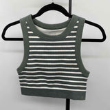 Aerie Junior's Size S Green Stripe Sleeveless Shirt