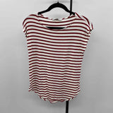 Green Envelope Women's Size S Red Stripe Short Sleeve Shirt