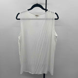 Michael Kors Women's Size 2X White Solid Sleeveless Shirt