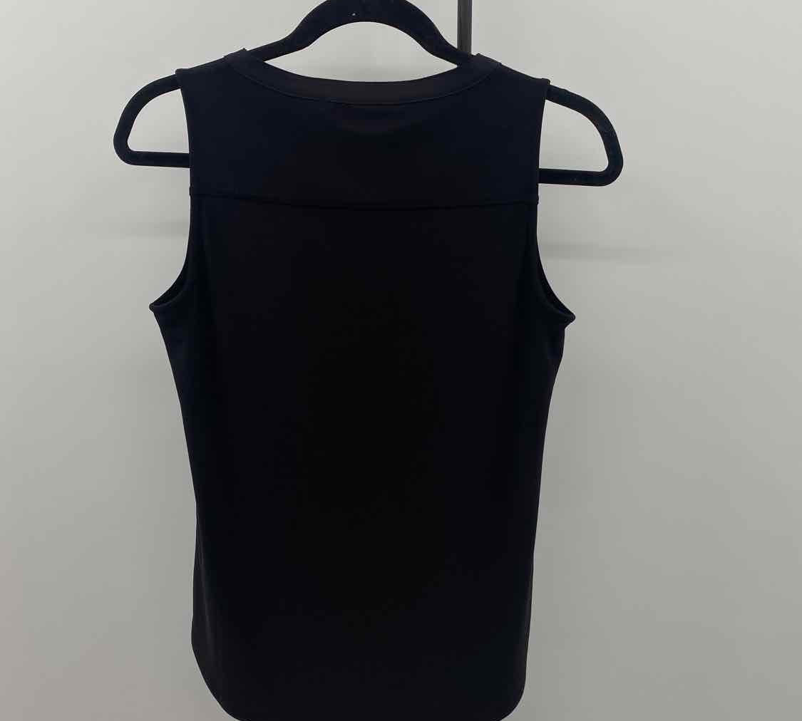 White House Black Market Women's Size XS Black Solid Sleeveless Shirt