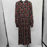 Boden Women's Size 12L Black Floral Dress