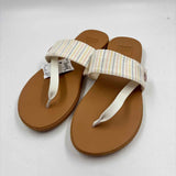 Reef Women's Shoe Size 11 Ivory Stripe Flip Flops