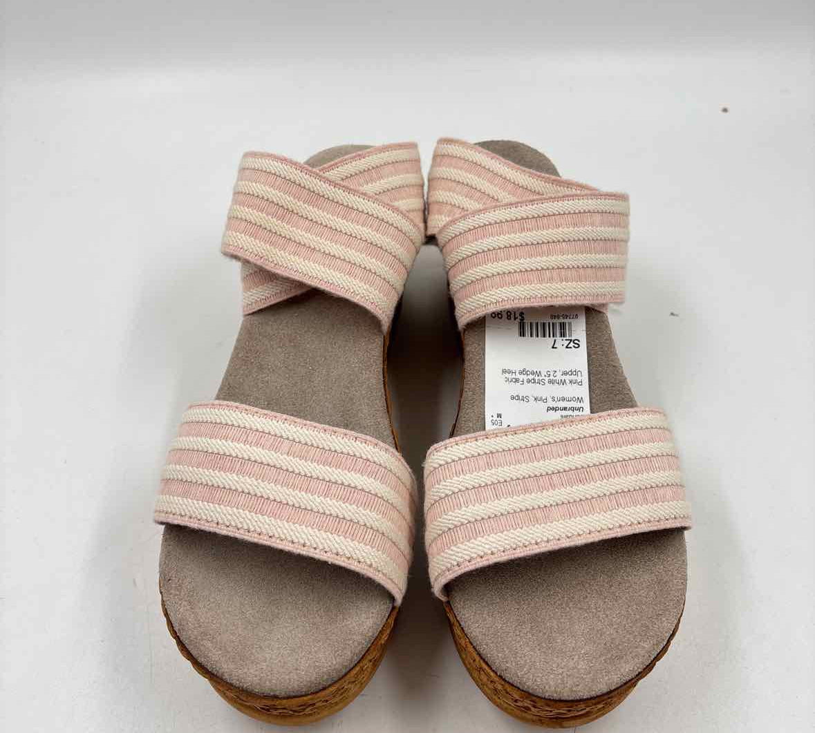 Unbranded Women's Shoe Size 7 Pink Stripe Sandals