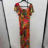 Attitudes by Renee Women's Size 14 Orange Leaf Dress