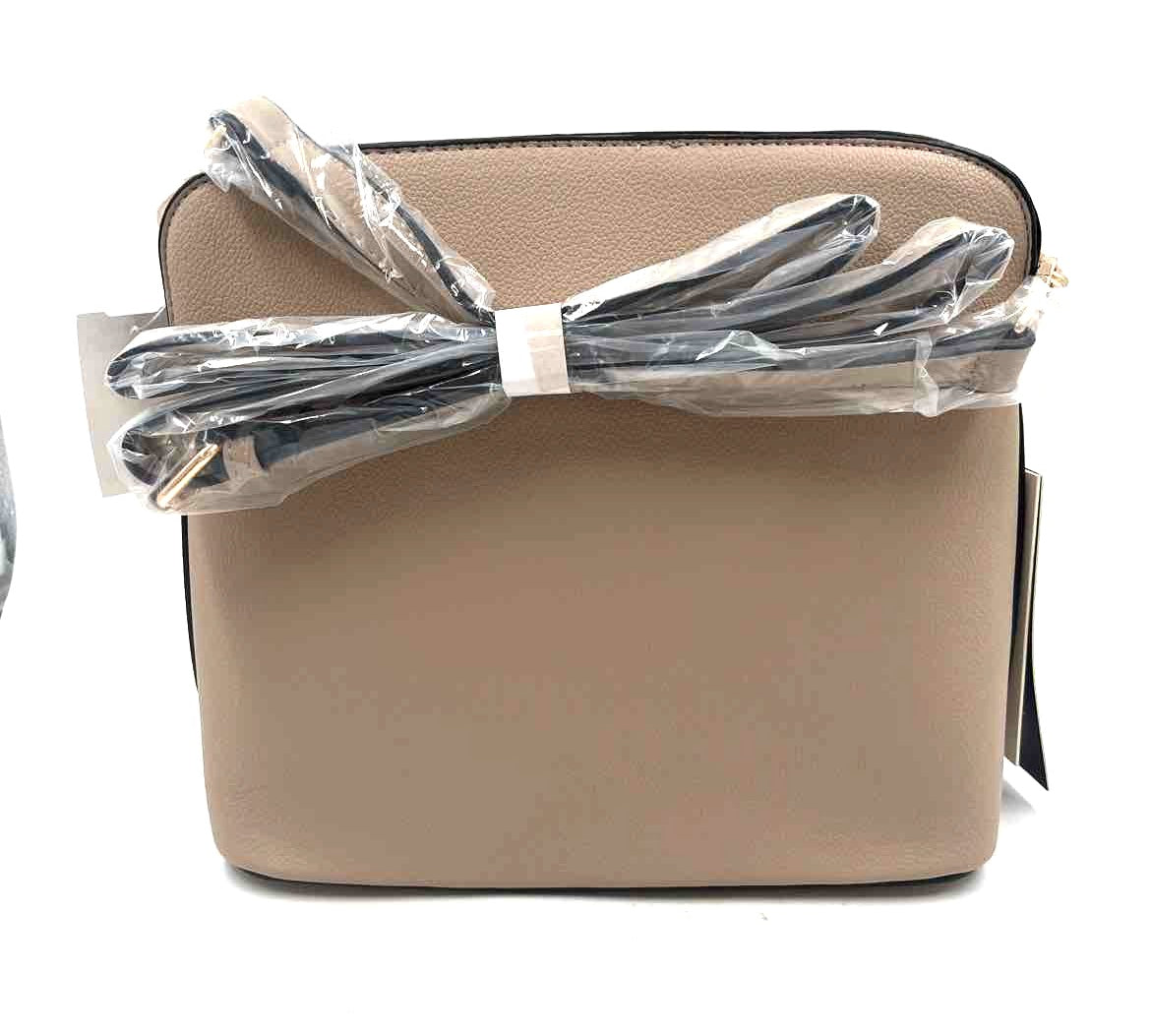 NWT ISABELLE Tan Pebble Vegan Leather Crossbody Purse