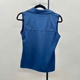 Under Armour Junior's Size L Navy Solid Sleeveless Shirt