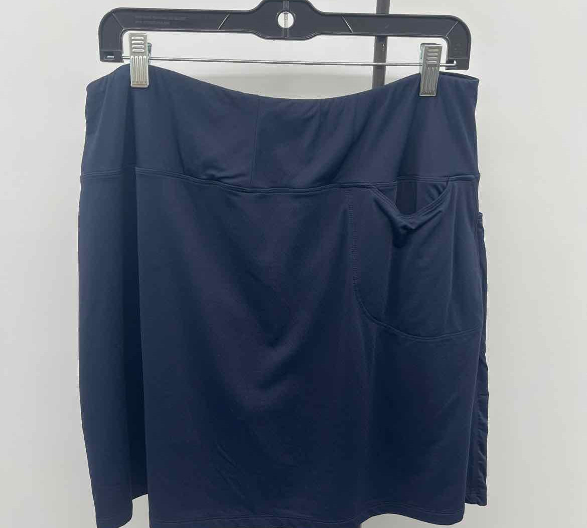 Coconut Row Women's Size 14 Navy Solid Skirt