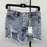 Good American Women's Size 2 Blue Distressed Shorts