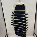 Allsaints Women's Size L Black Stripe Cardigan