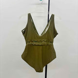 HiMiss Women's Size S Olive Solid Swimsuit - 1 Piece