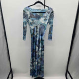 Komarov Women's Size 2 Blue Textured Gown/Evening Wear