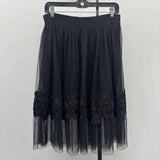 Dina Be Women's Size 14 Black Floral Skirt