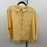 Chico's Women's Size XL Yellow Textured Long Sleeve Shirt