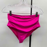 Tempt Me Women's Size 10 Hot Pink Solid Short Sleeve Shirt