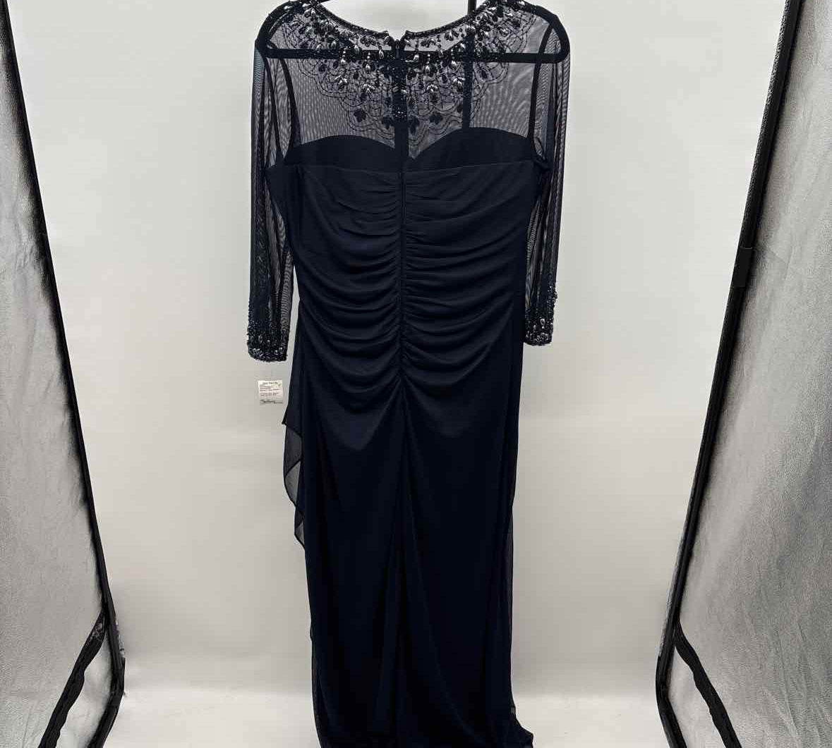 Alex Evenings Women's Size 12 Navy Beaded Gown/Evening Wear