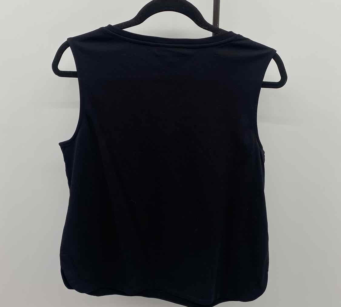 Chico's Women's Size M Black Grommet Sleeveless Shirt
