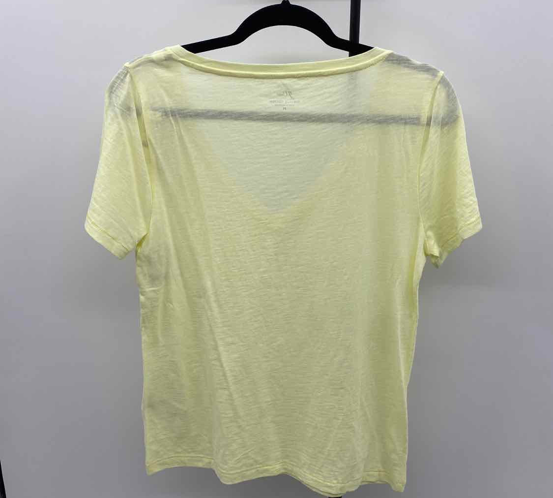 J Crew Women's Size M Yellow Solid T-Shirt