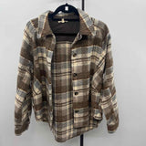 Mystree Women's Size M Brown Plaid Jacket