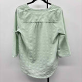 Liz Claiborne Women's Size M Green Textured Long Sleeve Shirt