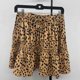 Main Strip Women's Size 14 camel Spotted Skirt