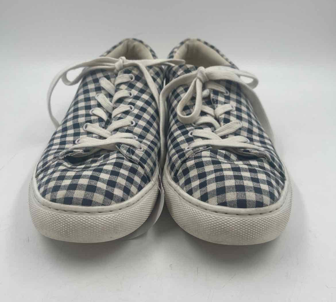 J Crew Men's Shoe Size 10.5 Navy Gingham Sneakers