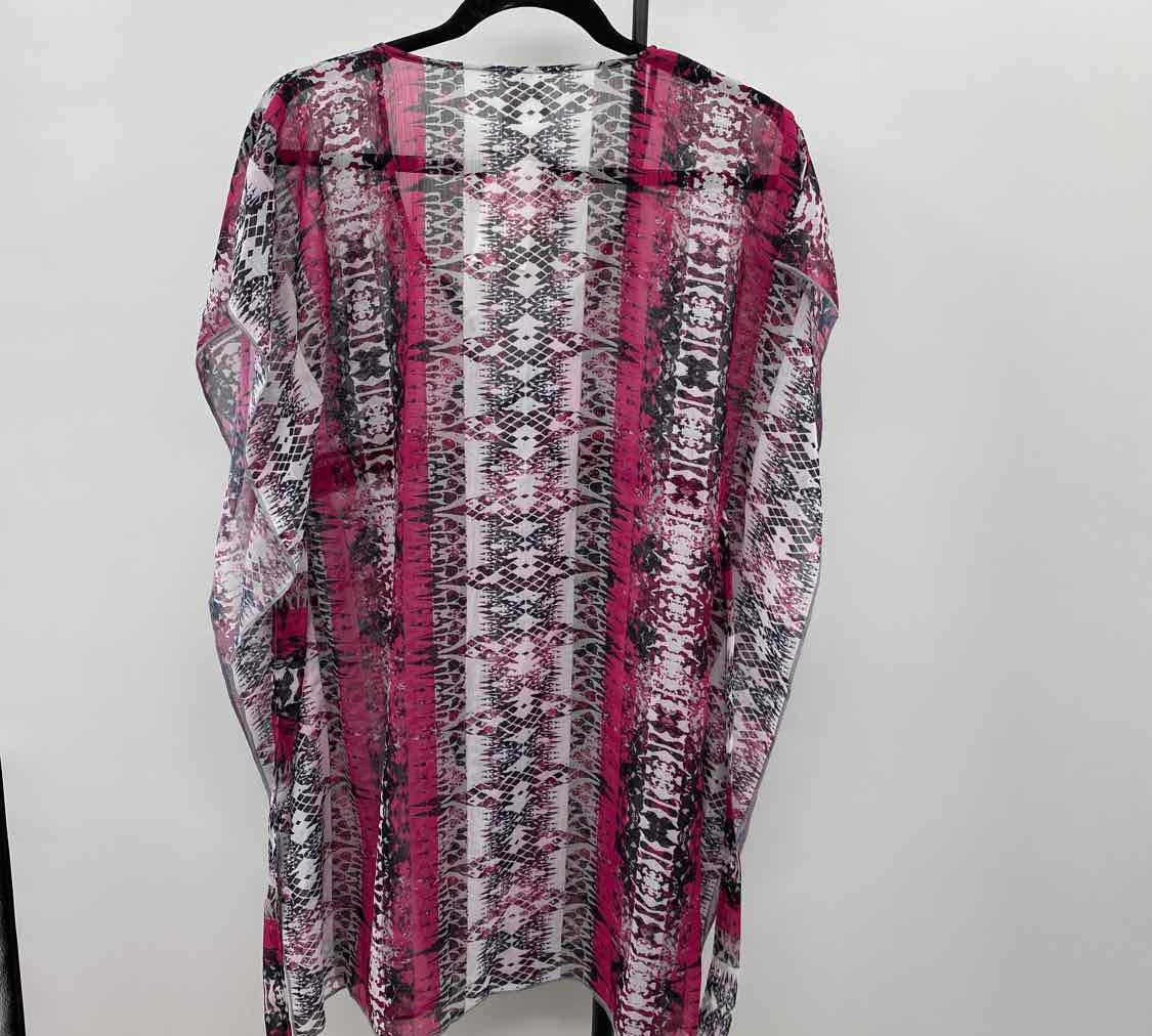 Becca Women's Size XS/S Magenta Snakeskin Coverup