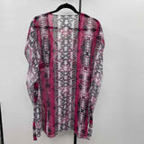 Becca Women's Size XS/S Magenta Snakeskin Coverup