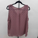 Loft Women's Size XL Mauve Abstract Sleeveless Shirt