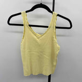 Marled Women's Size M Yellow Ribbed Tank