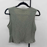 See You Monday Women's Size M Green Textured Vest