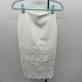 Rebecca Taylor Women's Size 4 White Textured Skirt