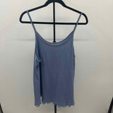 LOGO Women's Size L Blue Solid Tank