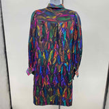 Milly Women's Size 2 Multi-Color Feathers Dress