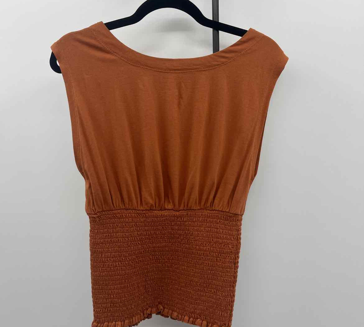 Pilcro Junior's Size xxs Rust Solid Sleeveless Shirt