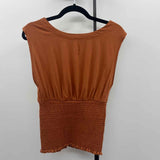 Pilcro Junior's Size xxs Rust Solid Sleeveless Shirt