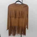 American Rag Women's Size L Brown Tassels Cardigan