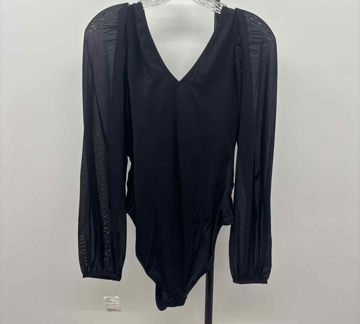G by Giuliana Women's Size M Black Solid Long Sleeve Shirt
