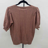 Merokeety Women's Size M Brown Textured Sweater