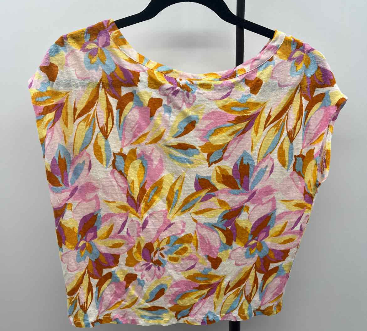 Joie Women's Size S Pink Floral Short Sleeve Shirt