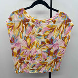 Joie Women's Size S Pink Floral Short Sleeve Shirt