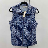 Chico's Women's Size M Navy Paisley Vest