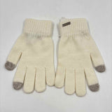 Steve Madden Women's White Solid Winter Gloves