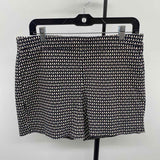 White House Black Market Women's Size 12 Black Geometric Shorts