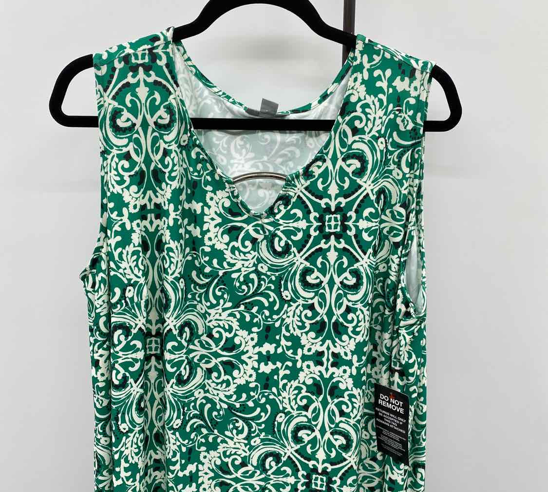 Catherine's Women's Size 18 Green Damask Dress