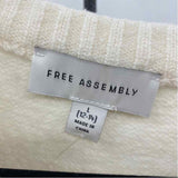 Free Assembly Women's Size L White Textured Sweater