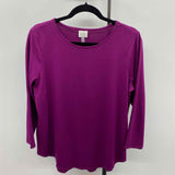 Cupio Women's Size XL Magenta Solid Long Sleeve Shirt