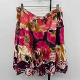 Allison Brittney Women's Size 14 Fuschia Floral Skirt