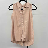 Olive & Oak Women's Size S Tan Stripe Sleeveless Shirt