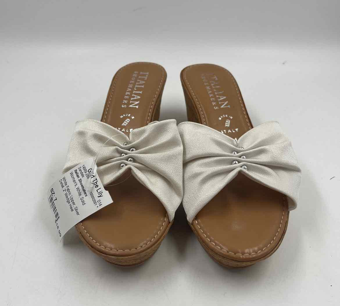 Italian Shoemakers Women's Shoe Size 7 White Solid Sandals